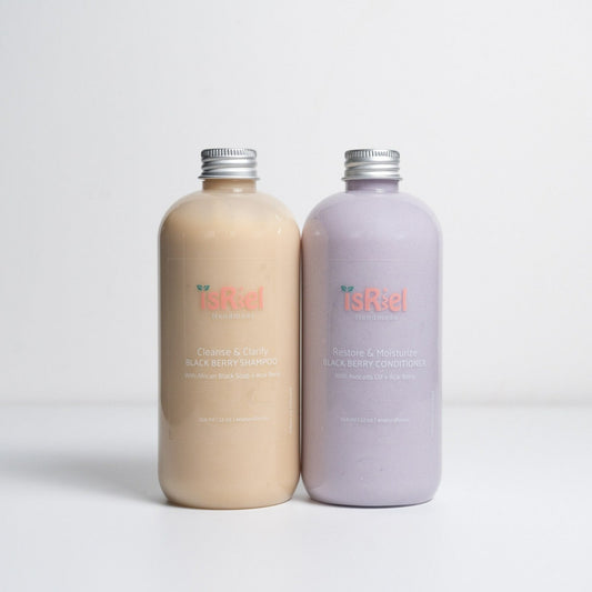 Shampoing et revitalisant aux baies noires