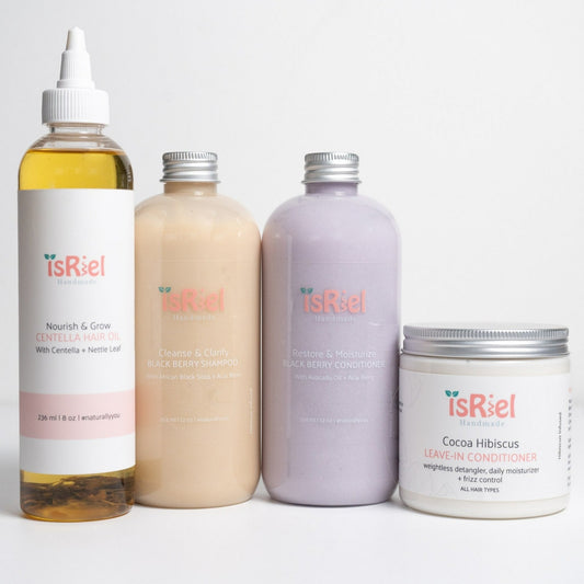 Ensemble de routine quotidienne de soins capillaires