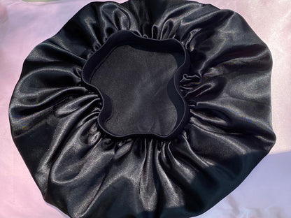 Grand bonnet en satin, bonnets de cheveux en soie végétaliens, bonnets de couchage en satin, bonnets de cheveux de taille adulte, bonnets de soie pour femmes et hommes.